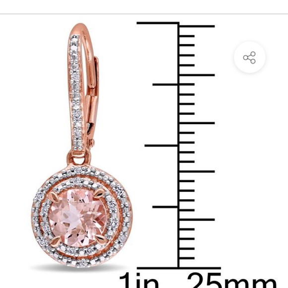 Golden NYC Jewelry Rose Gold Plated Sim.Earrings - Picture 4 of 9